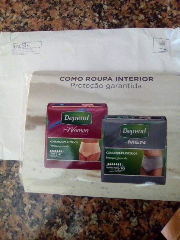 Amostra Cuecas Absorventes - Depend H/M 22310710