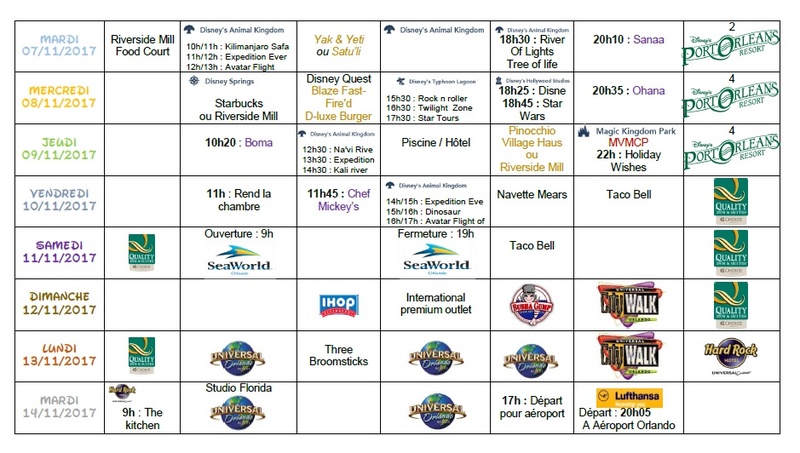 DREAM COME TRUE : First time WDW et Universal NOVEMBRE 2017 Planni10