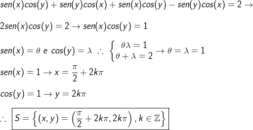 Sistema de equações  Codec424