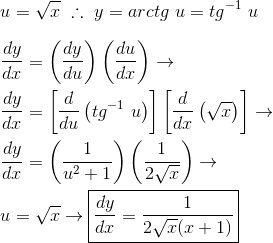 Derivada de arctg Codeco29