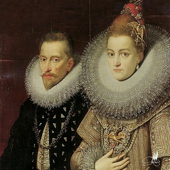 Patagón de los Archiduques Alberto e Isabel, ceca de Amberes (sin fecha). Albert10