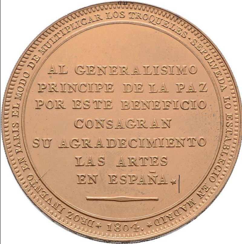 1804 Al príncipe La Paz, Protector de las Artes (método Droz) 35798810