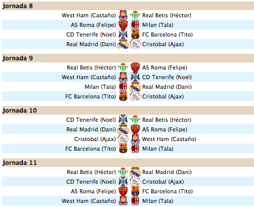 JORNADAS 8, 9, 10, 11 (PLAZO: 11/02) Captur95