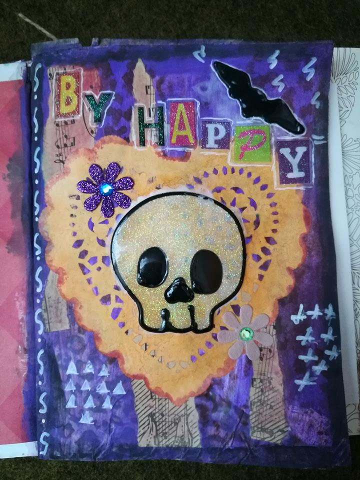 Provocare Art Journaling octombrie: Halloween page - Andreea Mihael11