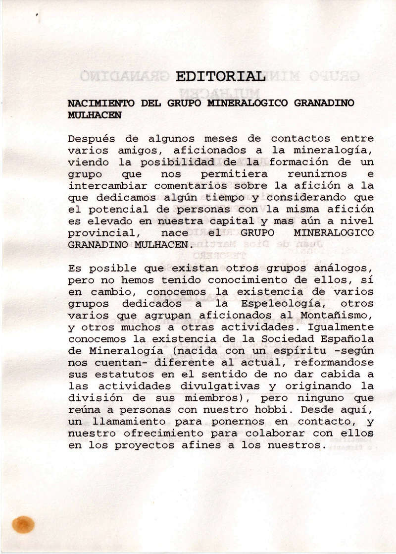 BOLETIN DEL ANTIGUO GRUPO MINERALOGICO GRANADINO MULHACEN 311