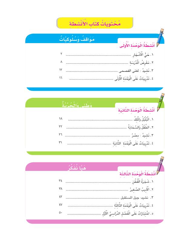 كتاب اللغة العربية للصف الثالث ترم أول 2017 Arabic21