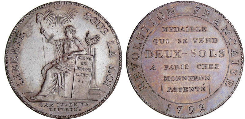 Tokens / Monedas de Necesidad Francesas de los “Frères Monneron” Image012