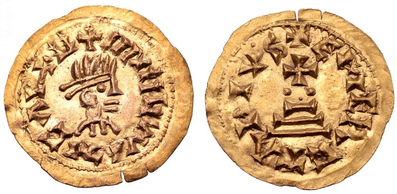 Roma Numismatics 5/4/2018 :dos trientes sospechosos Witiza10