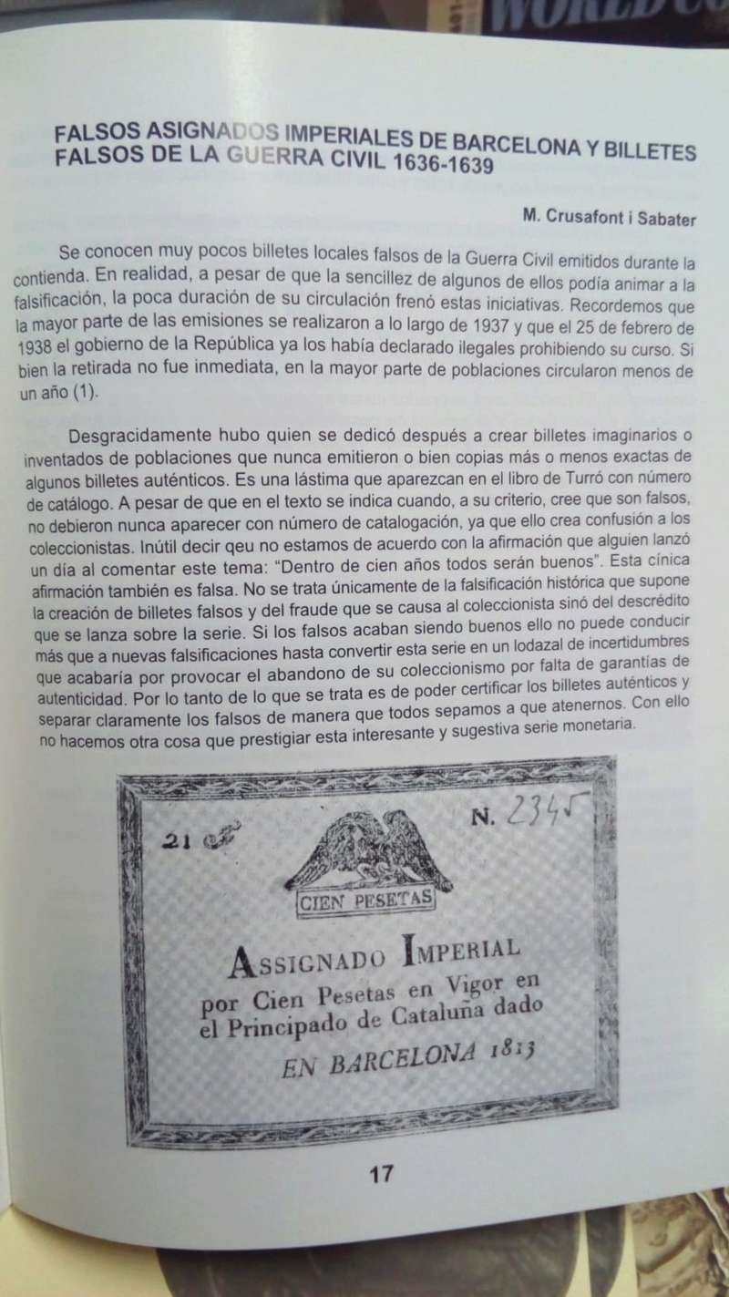 100 pesetas ... ¿1813? ¿Asignado Imperial? Whatsa11