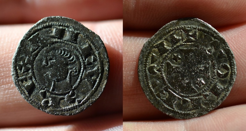 Dinero de Alfonso VIII tipo "biempeinao".  Alfons11