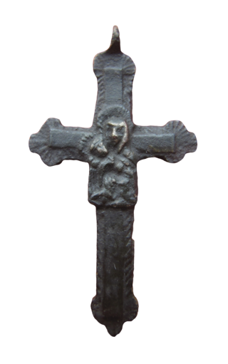 Crucifijo bifaz  Virgen Bohosudov (Mariaschein) (Checoslovaquia), S. XVIII 1a10