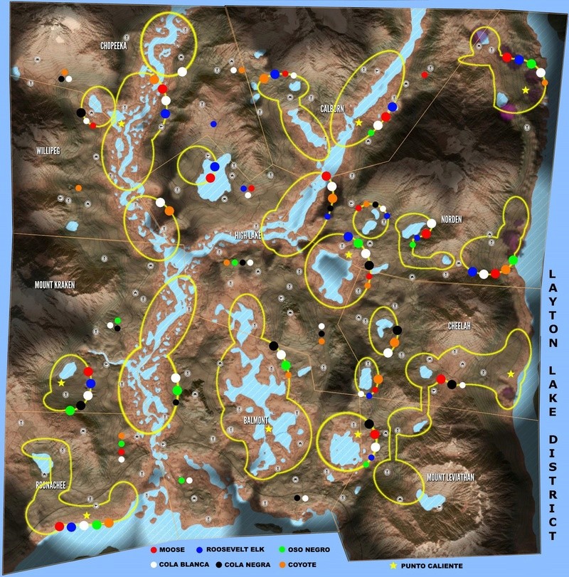 Mapas de ubicación de animales  TheHunter  Call of the Wild Reserv14