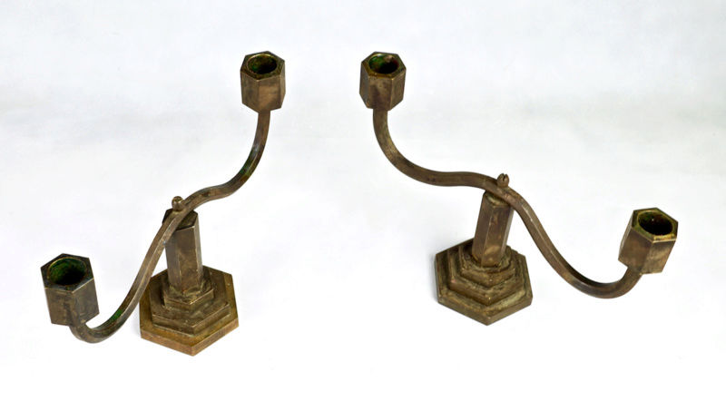 Pair of Bronze Candlestick Holders Bronze26