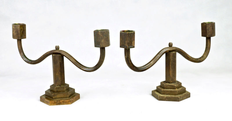 Pair of Bronze Candlestick Holders Bronze27