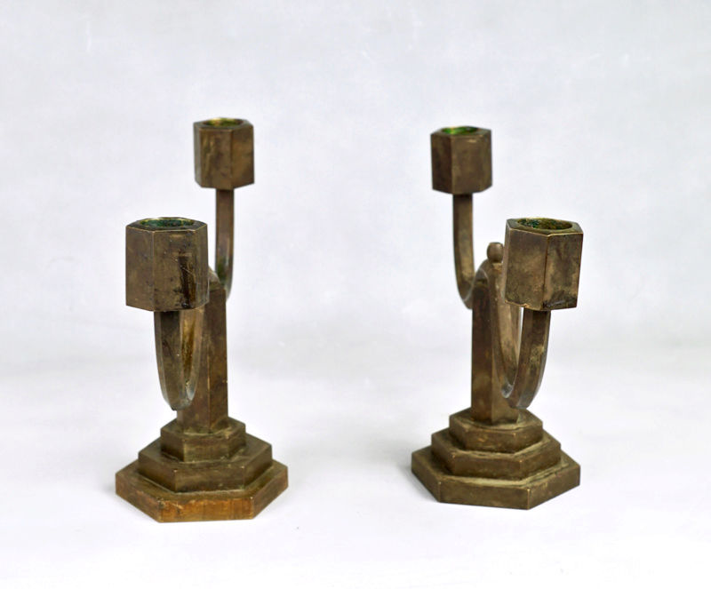 Pair of Bronze Candlestick Holders Bronze29