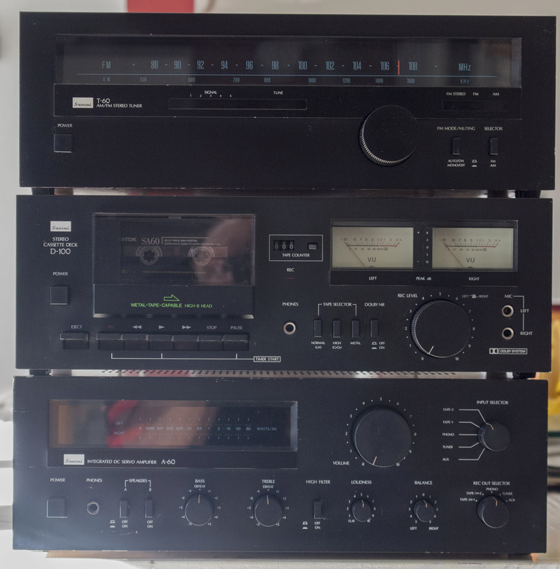 combo Sansui: ampli, deck y tuner Sansui16