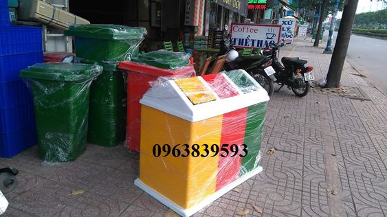 Thùng phân loại rác thải  ngăn Composite giá cạnh tranh 0963.839.593 Thung_14