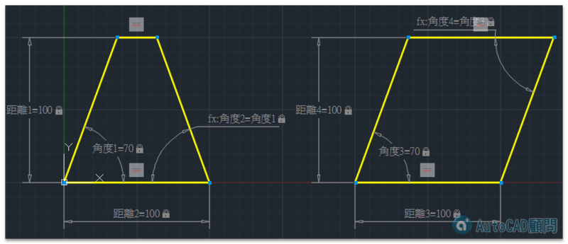 AutoCAD教學 02.尺度角度約束-參數式製圖-展示 0114