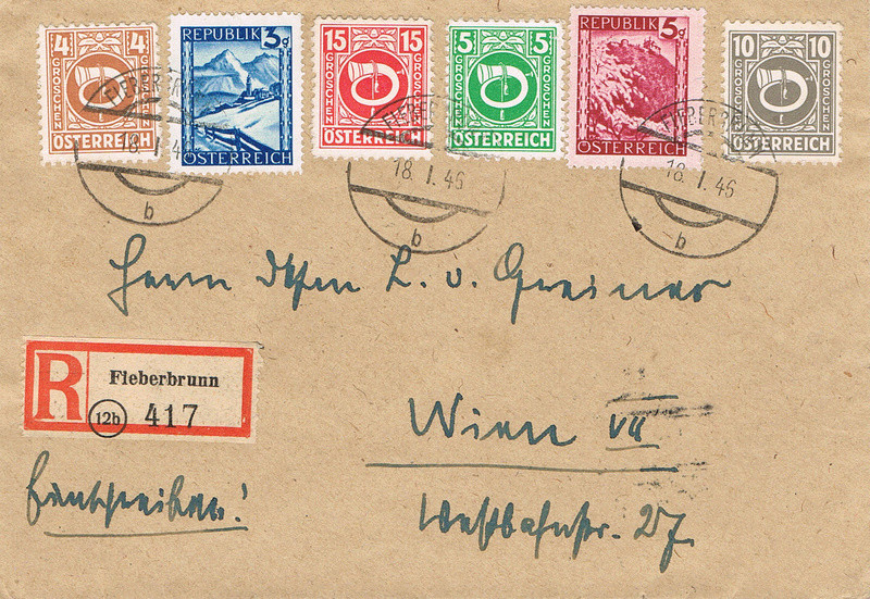 Posthornzeichnung - ANK 697-713 - Belege - Seite 4 Ph12