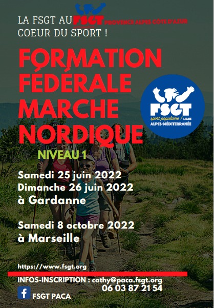 Formation d’animateur de marche nordique FSGT PACA 2022 27858010