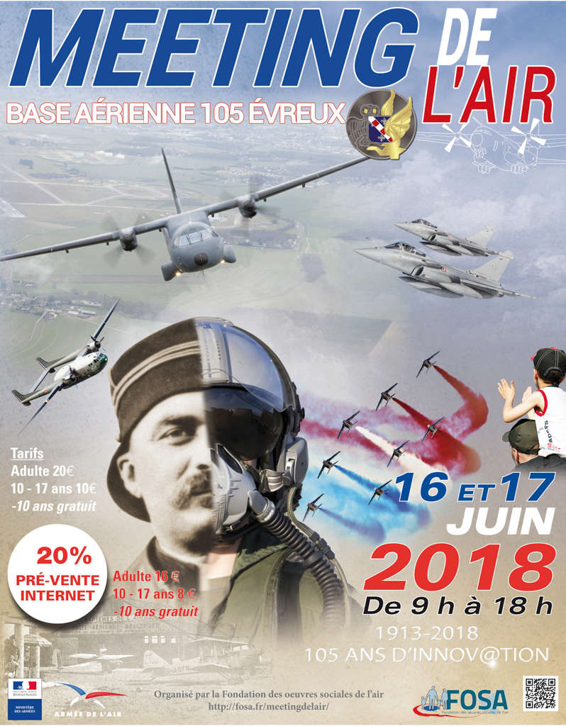 Meeting de l'Air - BA 105 Evreux les 16 et 17 juin 2018 Affich10