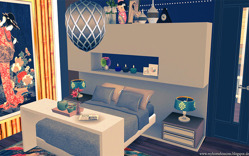 The Sims 4 - Japanese modern house Bedr10