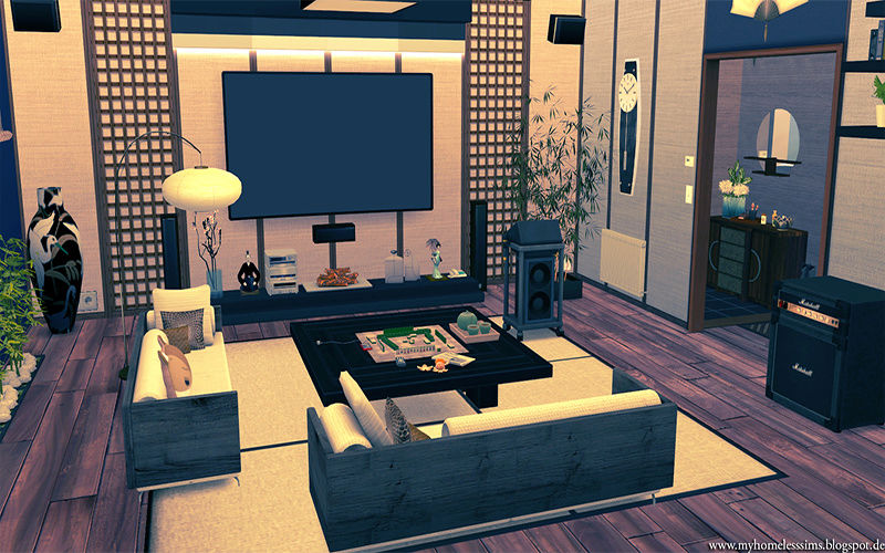 The Sims 4 - Japanese modern house Liv10