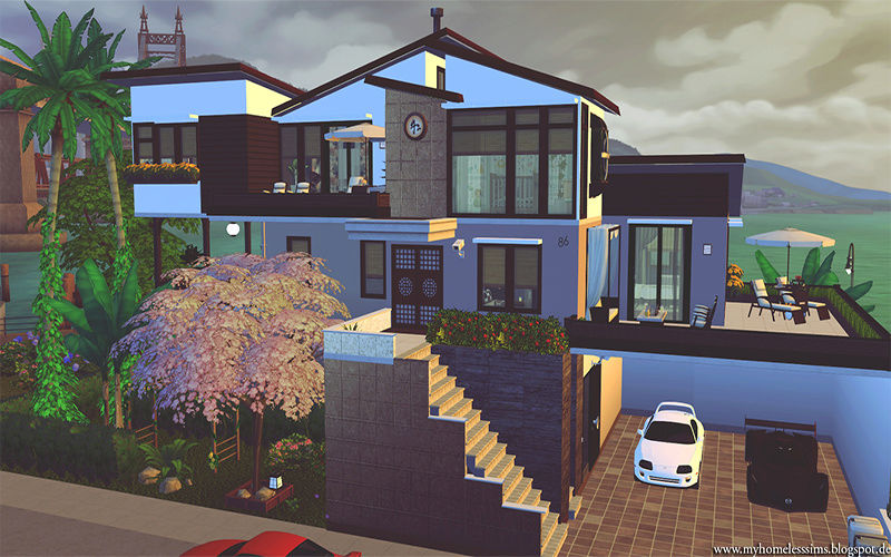 The Sims 4 - Japanese modern house Mjh410