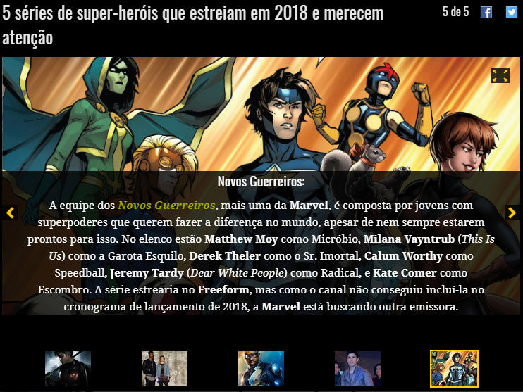 5 séries de super-heróis que estreiam em 2018 e merecem atenção 5novos10