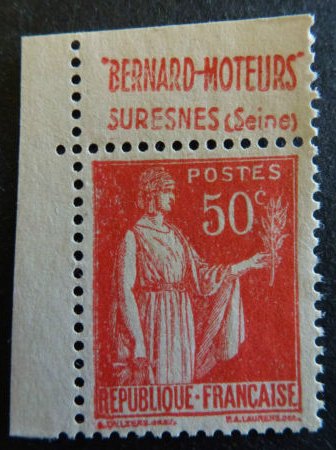 BERNARD  Horace et la publicité chez BERNARD-MOTEURS Timbre12