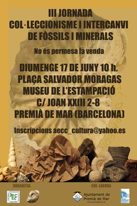 III Jornada de coleccionismo e intercambio de fósiles y minerales Cartel10