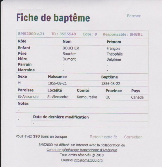 Boucher Francois - 22-08-1856 - Fiche de Baptême Fiche_17