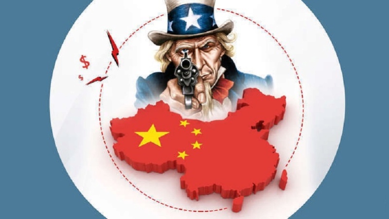 كاريكاتير اشتعال الحرب التجارية بين الصين وأمريكا Sans_t10