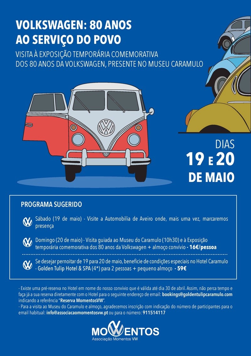 Visita Museu do Caramulo - Volkswagen - 80 Anos ao Serviço do Povo - Maio 2018 Cartaz11