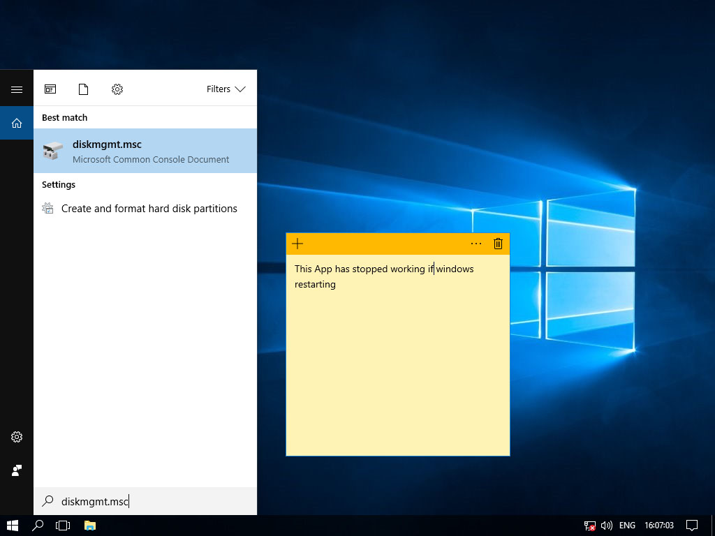 [EX-100-v1.9.6.0] [Build 16299.15.rs3] bugs: Search Bar (Taskbar) and Sticky Notes has stopped working Virtua10