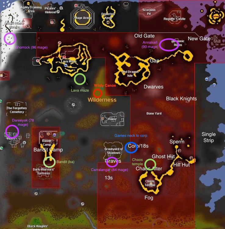 Wilderness Map Multi Zones/Teleport Locations Wilder10