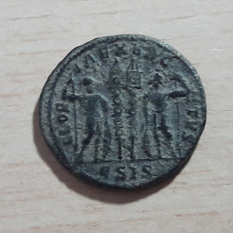 AE3 de Constantino II. GLORIA EXERCITVS. Siscia 20171130