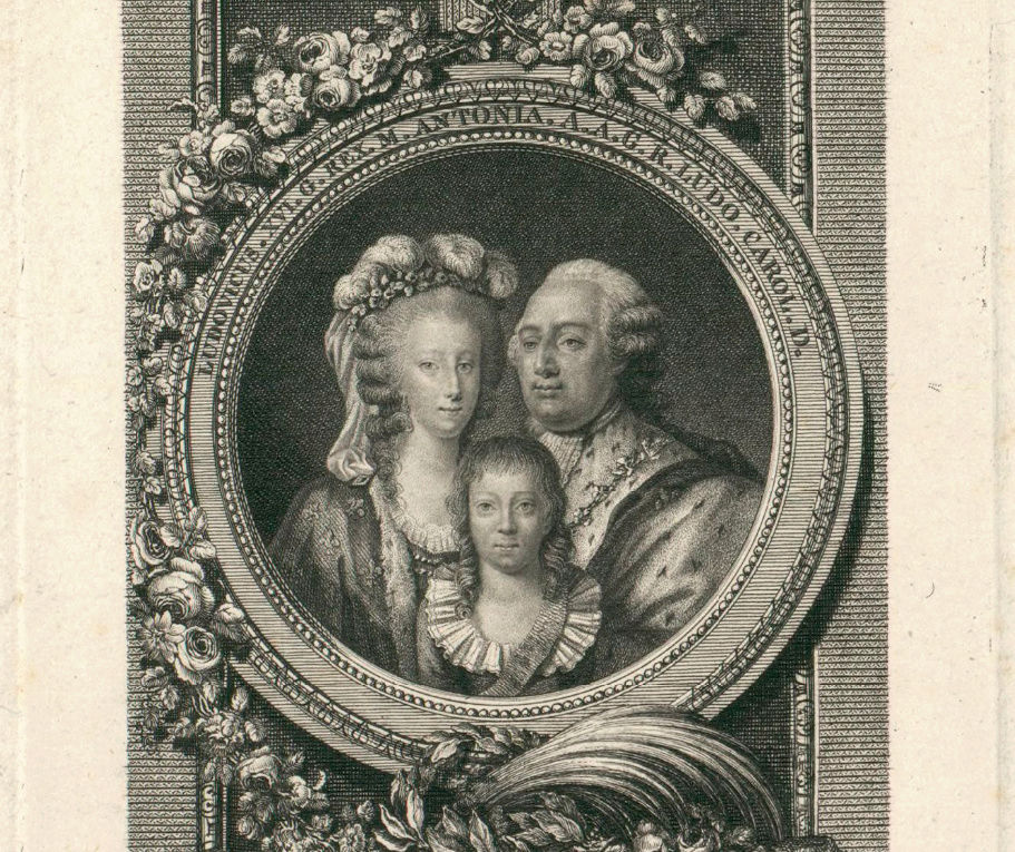 Gravures représentant Louis XVI et Marie-Antoinette Zducre10