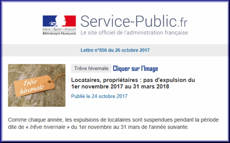 La lettre N° 856 de "Service Public" pour le 26 Octobre 2017 85610
