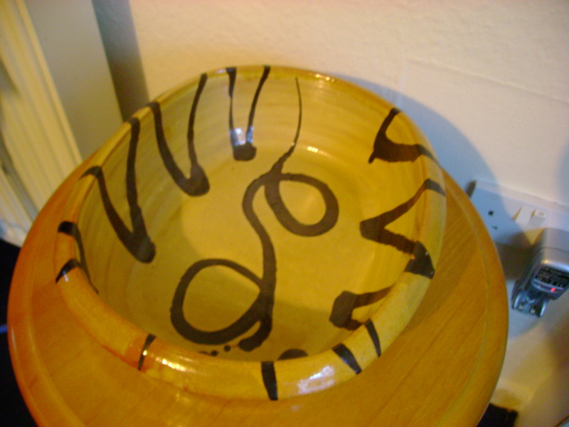Large slip decorated dish - Mark Titchiner, Chediston Pottery, Suffolk Dsc05714