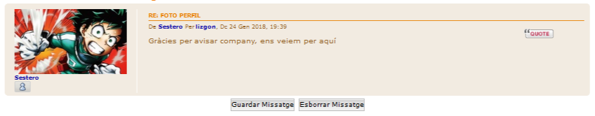 Les imatges dels avatars em tapen els missatges 80per110