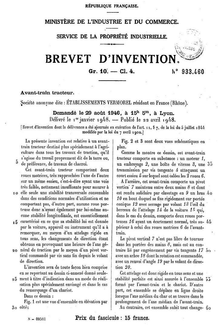 VERMOREL : le mototracteur à 3 roues ! 1563