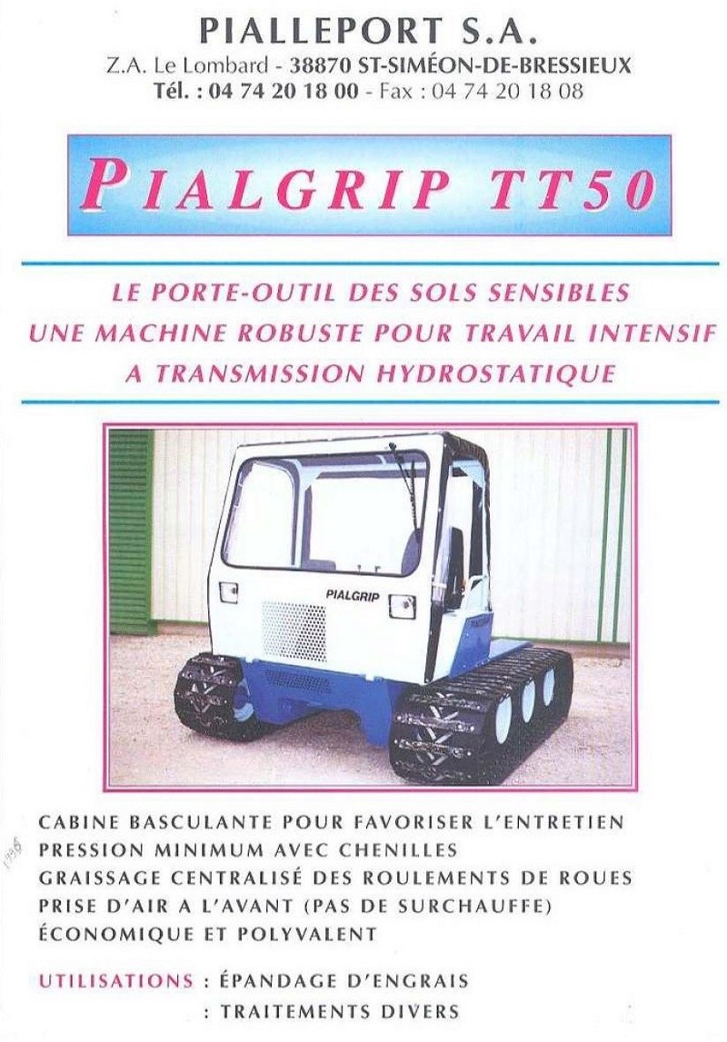 Tracteur porte outil sol sensible PIALGRIP  1779