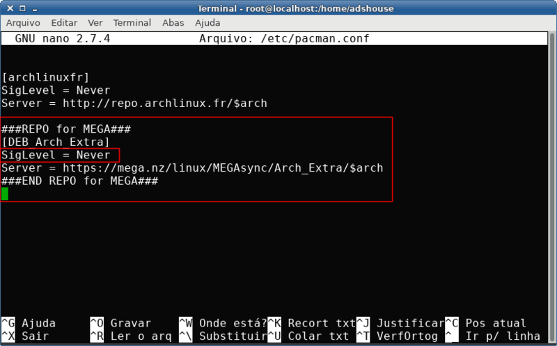 Como instalar o MEGASync no Arch Linux 17196410