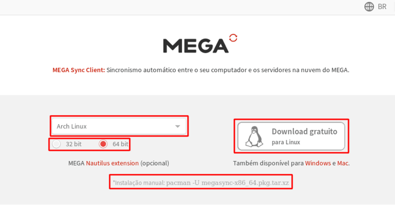 Como instalar o MEGASync no Arch Linux 6aaf7c10