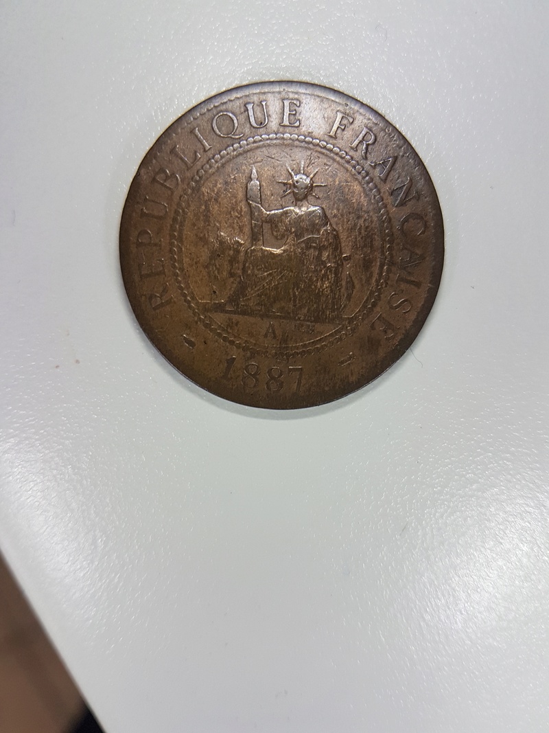 1 Céntimo de Piastra. Indochina francesa (1887) 20180416