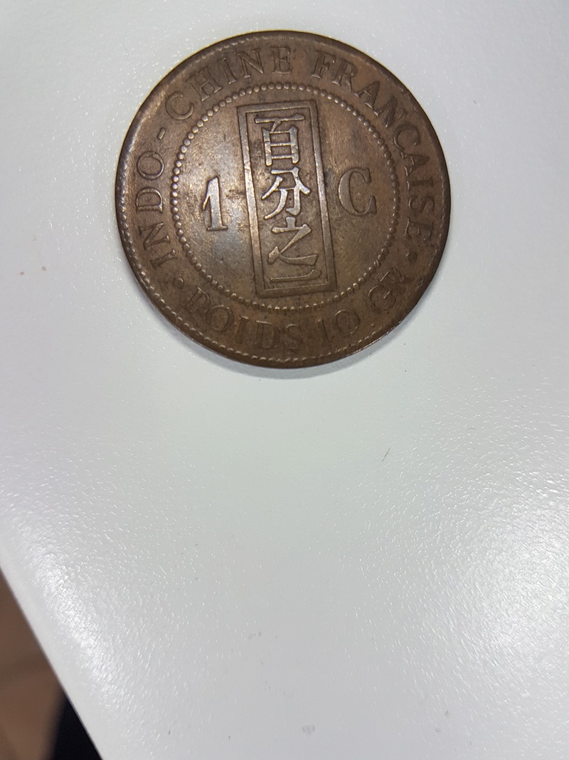 1 Céntimo de Piastra. Indochina francesa (1887) 20180417