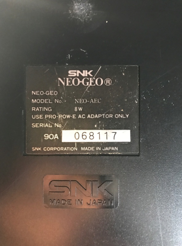 Aide NEOGEO AES alimentation Img_3811