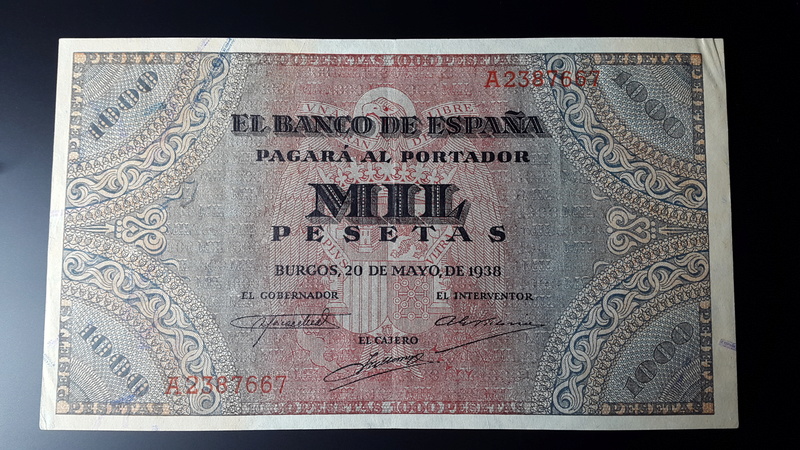 1000 Pesetas 1938 ¿EBC-? 20171011