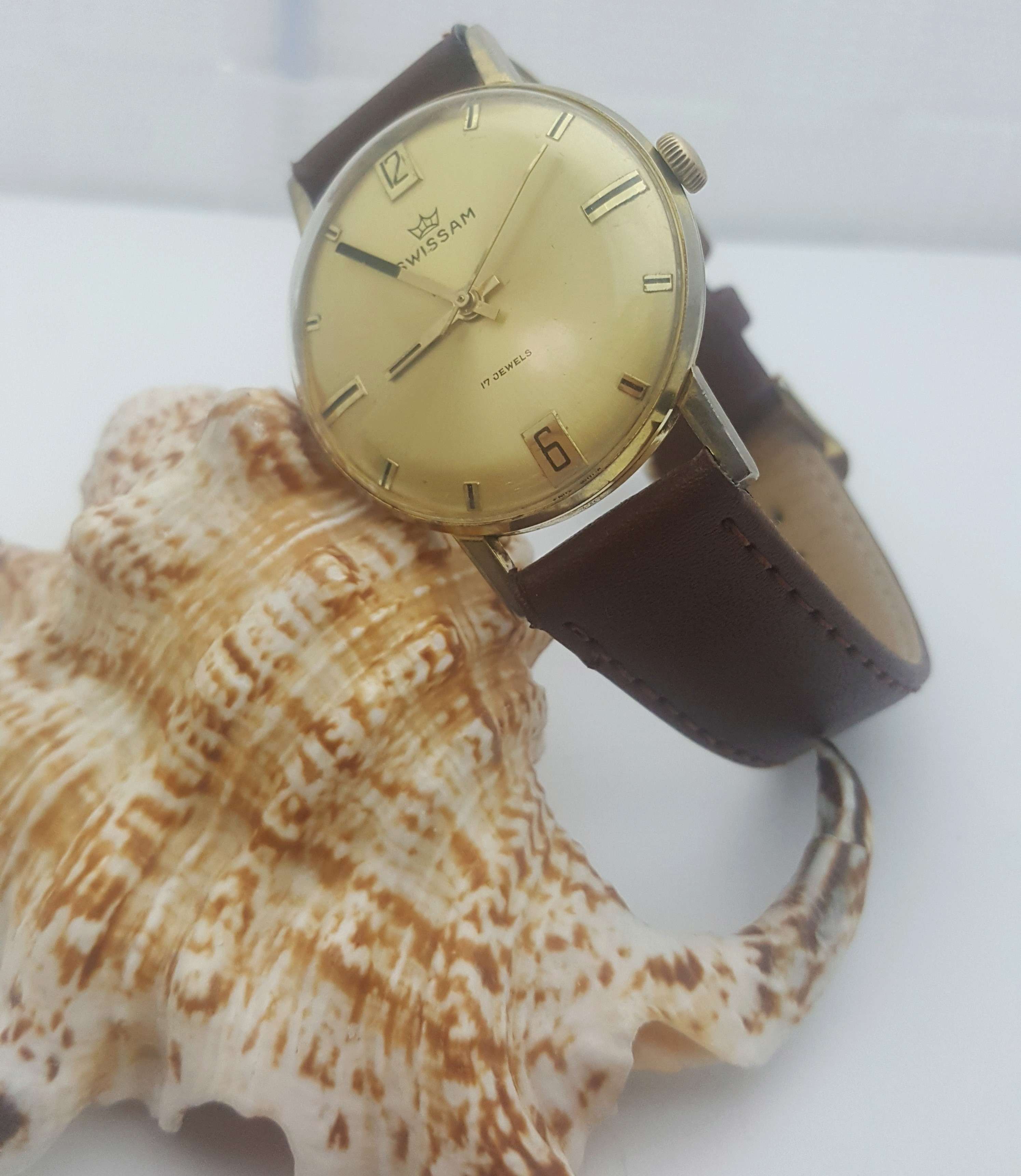 [Vendido] Relógio Vintage  Limit - (Arogno 152 - 17J) - c/ 34mm - Gold Plated G10 01_110